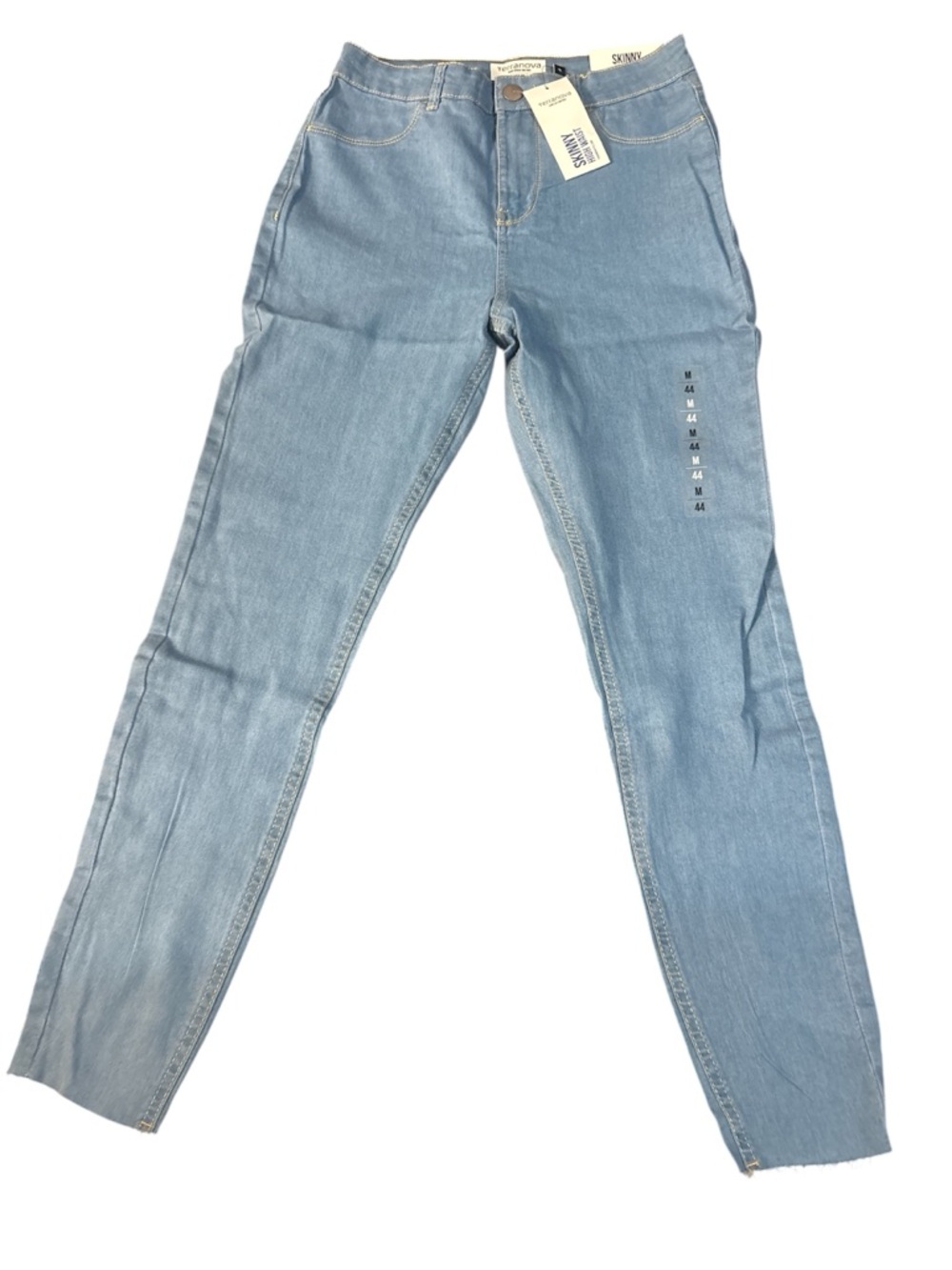 Women’s Light Blue Skinny Jeans — Stretch High-Rise